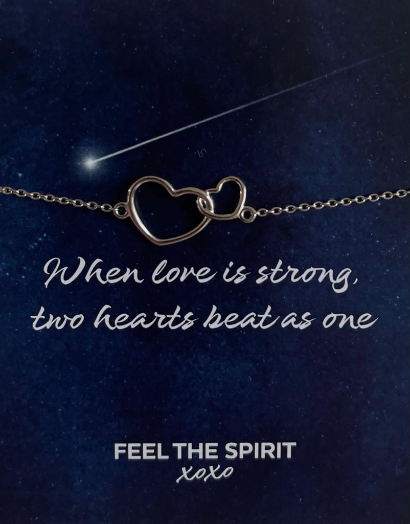 Bransoletka Two Hearts Srebrna XB005S